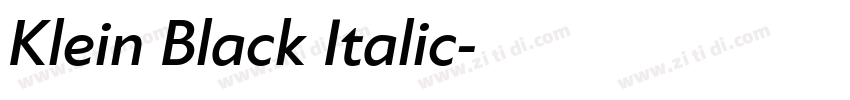Klein Black Italic字体转换